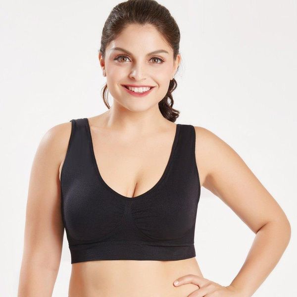gym clothing yoga sport bras women seamless bra with pads big size bralette push up brassiere vest wireless e1, White;black
gym clothing yoga sport bras women seamless bra with pads big size bralette push up brassiere vest wireless e1, White;black