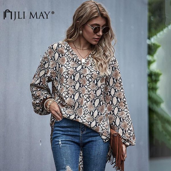 women's blouses & shirts jli may women leopard knitted v-neck lantern sleeve autumn casual loose blouse streetwear, White
women's blouses & shirts jli may women leopard knitted v-neck lantern sleeve autumn casual loose blouse streetwear, White