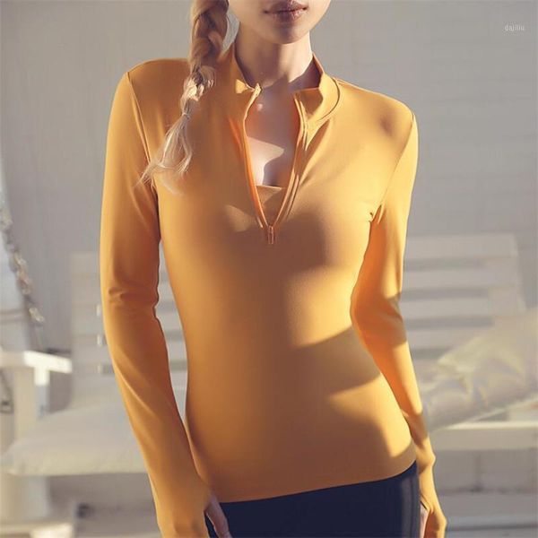 women yoga sport zipper long sleeve yoga shirt with thumb holes solid quick dry breathable gym fitness shirt1, White;red
women yoga sport zipper long sleeve yoga shirt with thumb holes solid quick dry breathable gym fitness shirt1, White;red