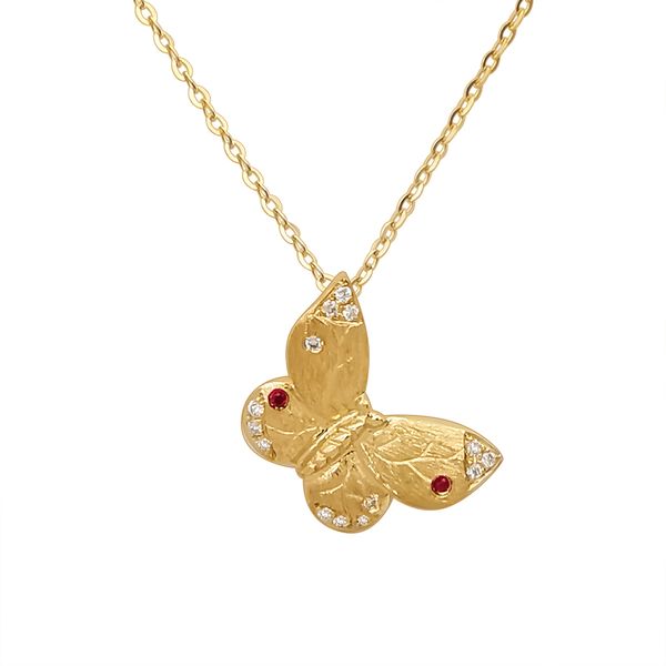 fashion butterfly 18k real gold necklace ruby pure natural diamond pendant wholesale, Silver
fashion butterfly 18k real gold necklace ruby pure natural diamond pendant wholesale, Silver