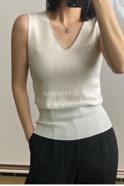 women's knits & tees summer pullover collarless casual wool korean version solid color nail beads wear bottomed vest top, White
women's knits & tees summer pullover collarless casual wool korean version solid color nail beads wear bottomed vest top, White