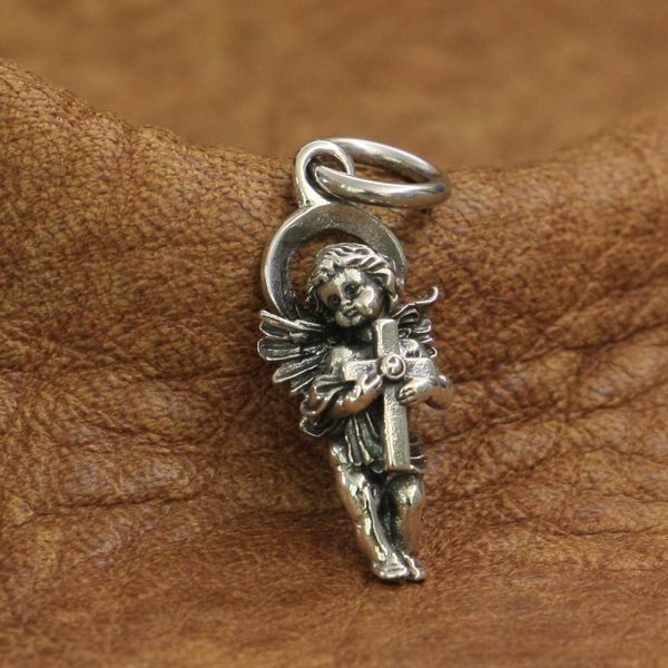 925 sterling silver cross pendant charms little angel pendant ta213