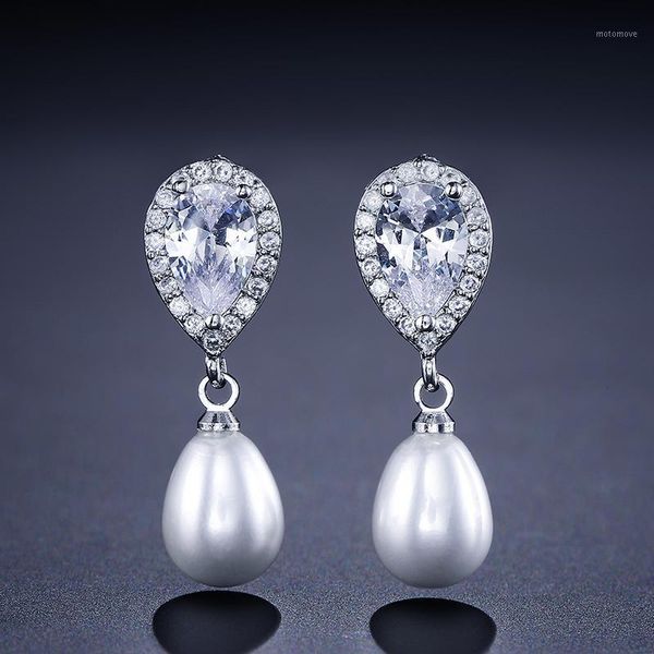 dangle & chandelier uilz luxury water drop shape bridal pearl earrings for women cubic zirconia long fashion jewelry ue5161, Silver
dangle & chandelier uilz luxury water drop shape bridal pearl earrings for women cubic zirconia long fashion jewelry ue5161, Silver