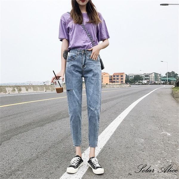 women's jeans 2021 women's autumn and winter ripped harem high waist ankle-length casual pants1, Blue
women's jeans 2021 women's autumn and winter ripped harem high waist ankle-length casual pants1, Blue