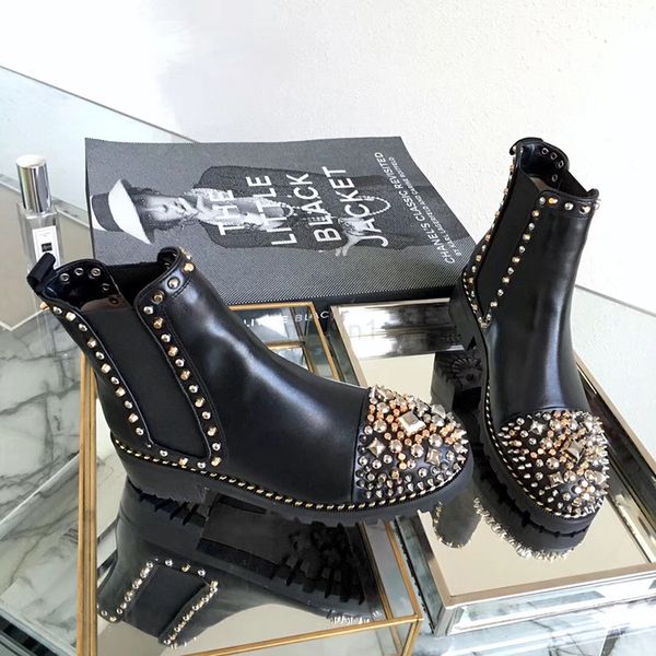 fashion designer luxury ankle martin boots women rivets red bottom shors square heel platform knight motorcycle cow leather sz 35-40, Black
fashion designer luxury ankle martin boots women rivets red bottom shors square heel platform knight motorcycle cow leather sz 35-40, Black