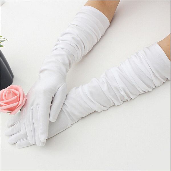 classic black white red wrist stretch satin finger long sunprotection opera evening party prom costume gloves, Blue;gray
classic black white red wrist stretch satin finger long sunprotection opera evening party prom costume gloves, Blue;gray