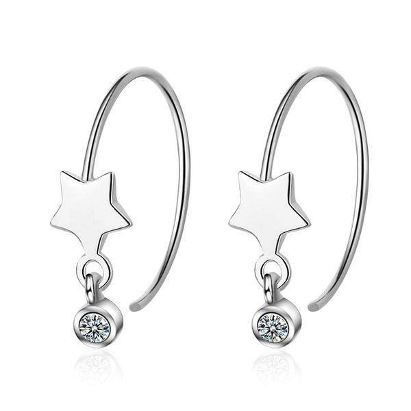 charm 2021 design 925 sterling silver star earrings for women minimalist round zircon hoop earring kolczyki jewelry, Golden
charm 2021 design 925 sterling silver star earrings for women minimalist round zircon hoop earring kolczyki jewelry, Golden