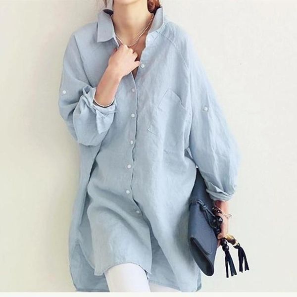 women's blouses & shirts autumn cotton linen long blouse women korean harajuku loose plus size long-sleeved solid color shirt lady back, White
women's blouses & shirts autumn cotton linen long blouse women korean harajuku loose plus size long-sleeved solid color shirt lady back, White