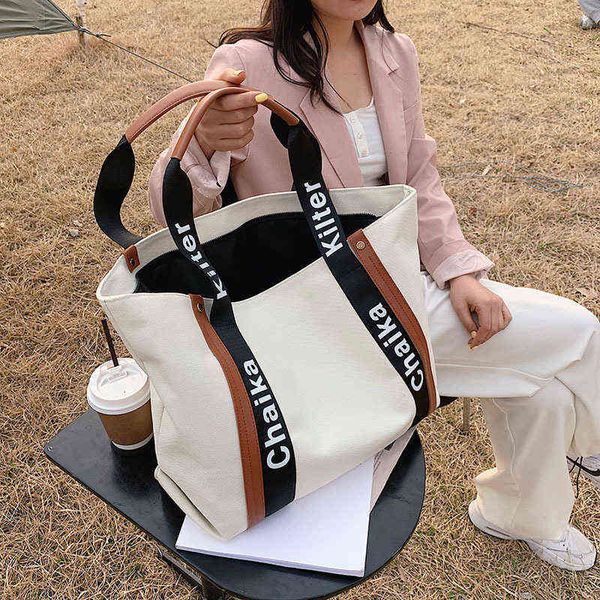 shopping bags canvas female casual large capacity tote ins student shoulder handbag luxury designer retro shopper ladies 220307
shopping bags canvas female casual large capacity tote ins student shoulder handbag luxury designer retro shopper ladies 220307