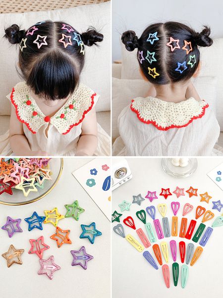 children's bb card broken hair hairpin headdress korean little girl's five pointed star bangle clip
children's bb card broken hair hairpin headdress korean little girl's five pointed star bangle clip