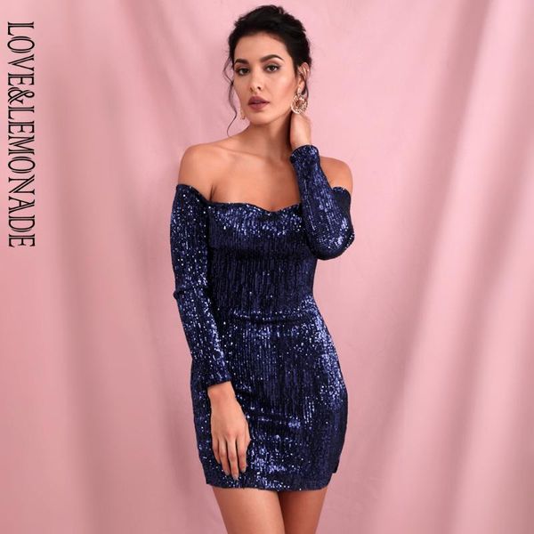 love&lemonade navy blue drop shoulder bodycon elastic sequins party mini dress lm80703, Black;gray
love&lemonade navy blue drop shoulder bodycon elastic sequins party mini dress lm80703, Black;gray