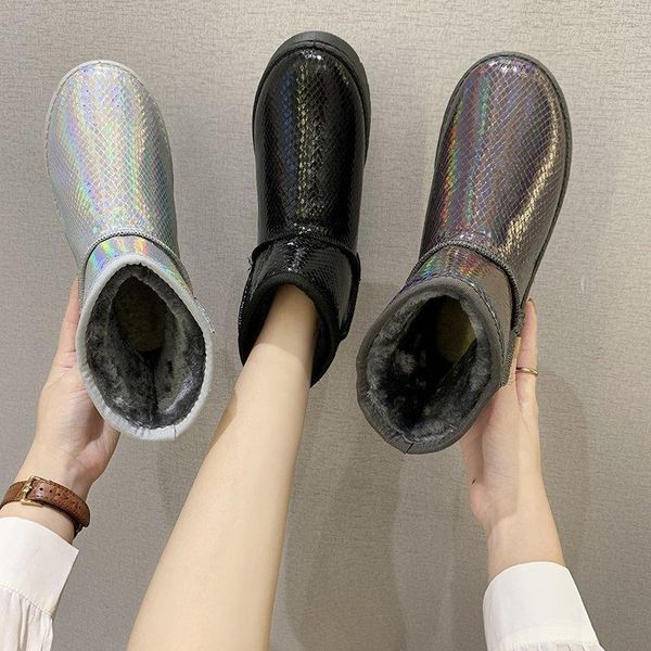 women's leather boots round toe boots-women plush shoes winter footwear australia flat heel low 2021 fur ladies ankle, Black
women's leather boots round toe boots-women plush shoes winter footwear australia flat heel low 2021 fur ladies ankle, Black