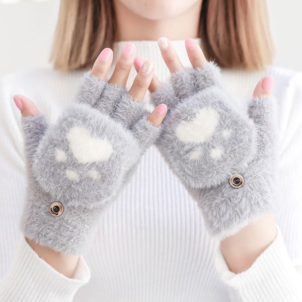 winter warm soft rabbit fur knit mittens women flip half finger plush thick cute cartoon cat claw touch screen driving gloves i1, Blue;gray
winter warm soft rabbit fur knit mittens women flip half finger plush thick cute cartoon cat claw touch screen driving gloves i1, Blue;gray