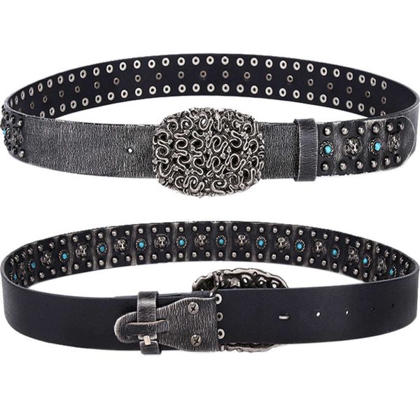 cowboy 2020 new western head manual young men and women metal rivet punk leather belt, Black;brown
cowboy 2020 new western head manual young men and women metal rivet punk leather belt, Black;brown