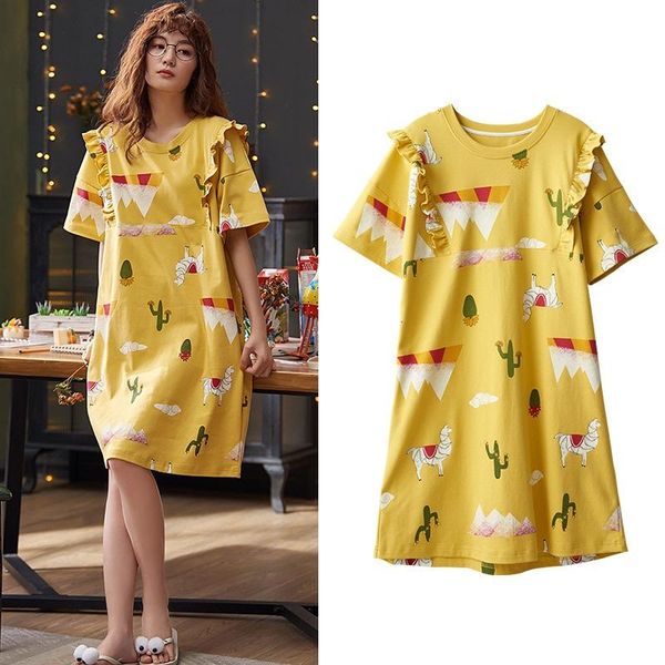 women's sleepwear summer cotton -3xl women nightdress womens cartoon ladies nightgown nightwear plus size home sleep dress, Black;red
women's sleepwear summer cotton -3xl women nightdress womens cartoon ladies nightgown nightwear plus size home sleep dress, Black;red