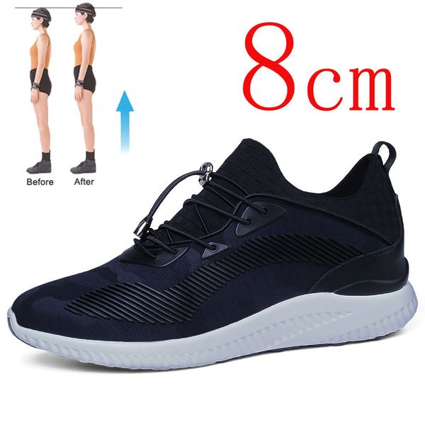 elevator sneakers heightening increase for men height increasing shoes insole 8cm 201007, Black
elevator sneakers heightening increase for men height increasing shoes insole 8cm 201007, Black