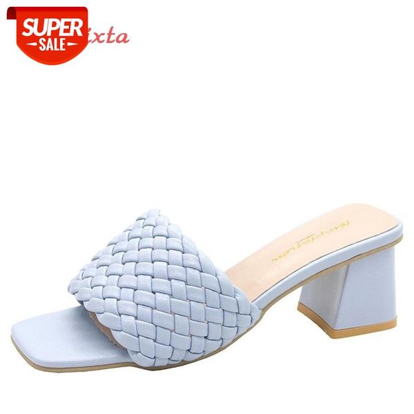 aphixta 2021 new 5.5cm square heels slippers women rope lattice open toe women outside slides mujer elegant shoes #ar7i, Black
aphixta 2021 new 5.5cm square heels slippers women rope lattice open toe women outside slides mujer elegant shoes #ar7i, Black