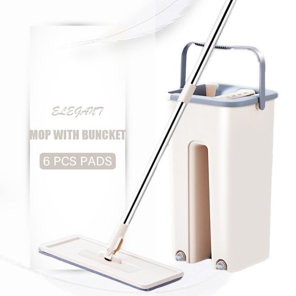 lazy mop with bucket squeeze hand flat mops magic floor mop home household cleaning tools 6pcs replacement microfiber pads
lazy mop with bucket squeeze hand flat mops magic floor mop home household cleaning tools 6pcs replacement microfiber pads