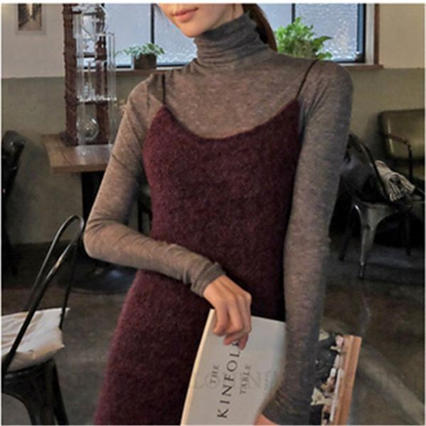 grey black pullover turtleneck women t-shirt solid casual tee shirt femme tees cotton tshirt long sleeve female t shirt, White
grey black pullover turtleneck women t-shirt solid casual tee shirt femme tees cotton tshirt long sleeve female t shirt, White