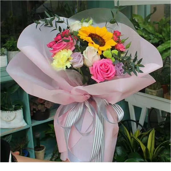 10pcs/bag 49x49cm Tissue Paper Flower Wrapping Paper Gift Packaging Craft Paper Roll Wine Shirt Shoes Clothing Wrapping Jlljas