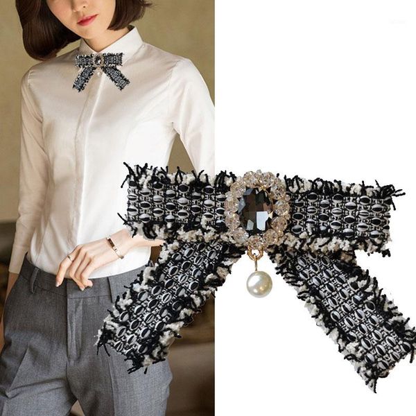 england women chic bow ties vintage black bowknot ribbon pin necktie lady fashion rhinestone peal collar clothing accessories1, Blue;purple
england women chic bow ties vintage black bowknot ribbon pin necktie lady fashion rhinestone peal collar clothing accessories1, Blue;purple