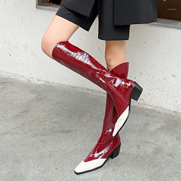 fashion women knee-high boots side zipper thick square heels shoes woman autumn winter warm dress party long boots size 34-401, Black
fashion women knee-high boots side zipper thick square heels shoes woman autumn winter warm dress party long boots size 34-401, Black