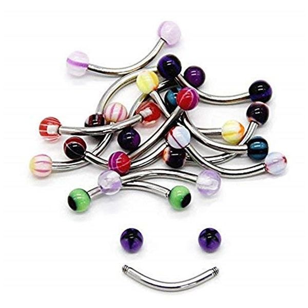 10 20 30 50pcs stainless steel eyebrow piercing ring curved barbell tragus helix piercing rook labret eyebrow piercing jewelry f bbydmm, Silver
10 20 30 50pcs stainless steel eyebrow piercing ring curved barbell tragus helix piercing rook labret eyebrow piercing jewelry f bbydmm, Silver