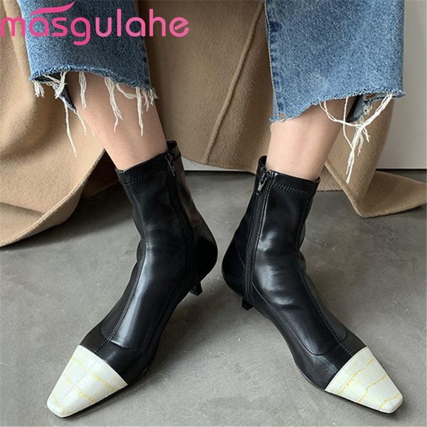 masgulahe 2020 new arrival women boots genuine leather ankle boots med heels square toe mixed colors ladies shoes black white
masgulahe 2020 new arrival women boots genuine leather ankle boots med heels square toe mixed colors ladies shoes black white
