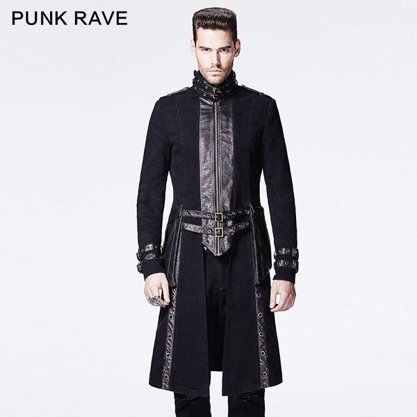 punk rave long slim black high collar coat with the adjustable loops y-5891, Tan;black
punk rave long slim black high collar coat with the adjustable loops y-5891, Tan;black