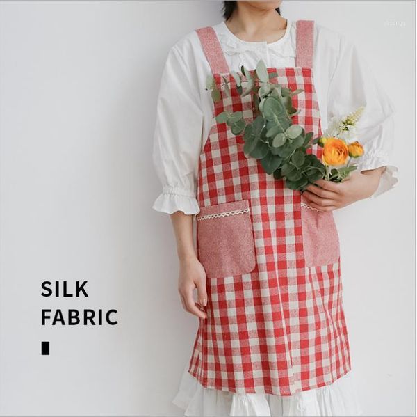 japan style cotton linen aprons h shape back ties plaid kitchen cooking clothes for household cleaning1
japan style cotton linen aprons h shape back ties plaid kitchen cooking clothes for household cleaning1