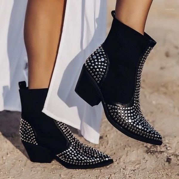 boussac silver rivets pointed toe cowboy boots women black punk thick heel western boots women ankle for1
boussac silver rivets pointed toe cowboy boots women black punk thick heel western boots women ankle for1