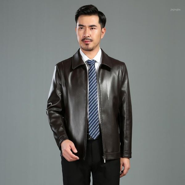 men's leather motorcycle jacket spring and autumn thin middle-aged pu washed leather slim jacket men1, Black
men's leather motorcycle jacket spring and autumn thin middle-aged pu washed leather slim jacket men1, Black