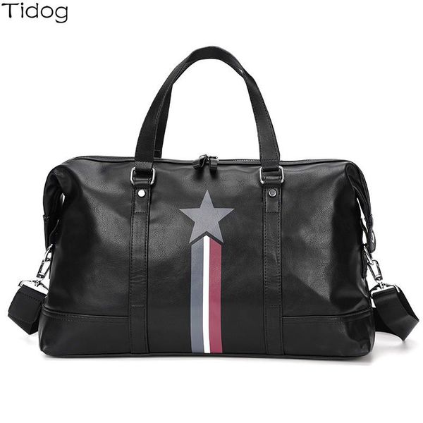 tidog large-capacity leather personality pattern fashion tote bag