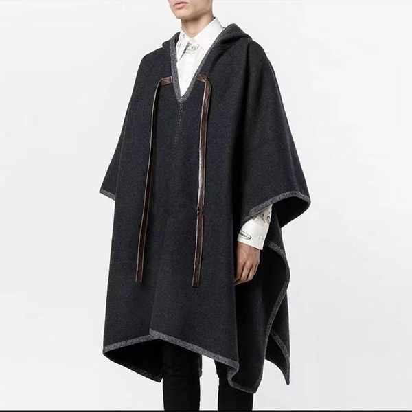 new fashion men autumn winter gothic punk vintage cloak poncho cape shawl hooded wool coat jacket men's outerwear clothes, Black
new fashion men autumn winter gothic punk vintage cloak poncho cape shawl hooded wool coat jacket men's outerwear clothes, Black