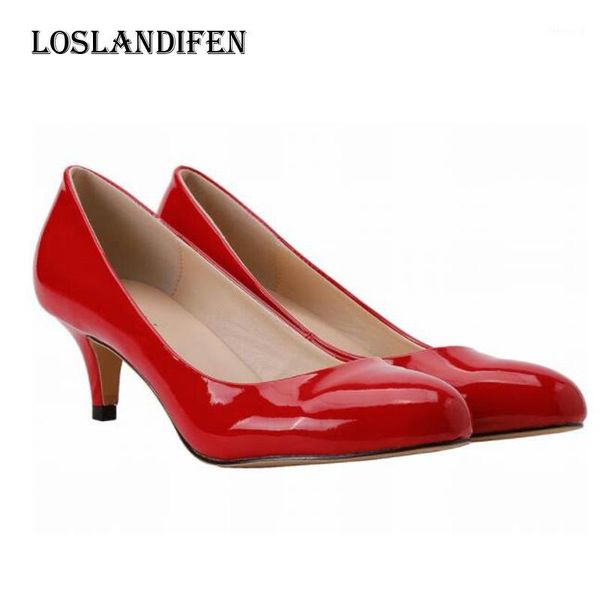loslandifen spring autumn soild color japanned leather round toe office high heels pumps shoes fashion plus size 35-421, Black;white
loslandifen spring autumn soild color japanned leather round toe office high heels pumps shoes fashion plus size 35-421, Black;white