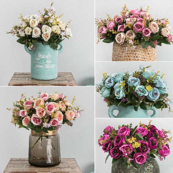 decorative flowers & wreaths european style artificial flower maria rose small bouquet flores silk fake wedding party home decoration
decorative flowers & wreaths european style artificial flower maria rose small bouquet flores silk fake wedding party home decoration