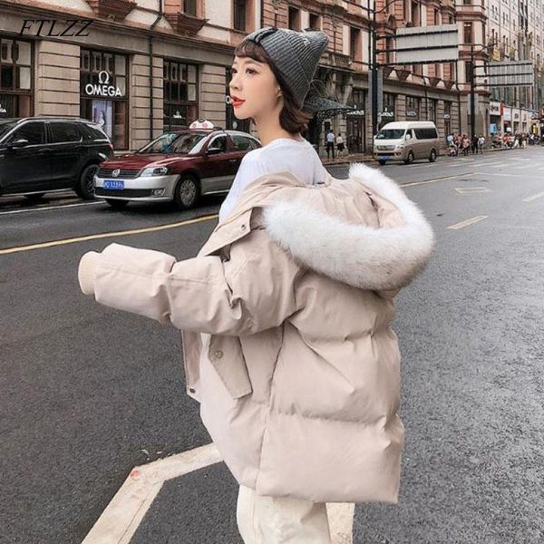 ftlzz women short parkas loose cotton coats winter faux fur collar warm snow jackets casual warm hooded snow outwear1, Black
ftlzz women short parkas loose cotton coats winter faux fur collar warm snow jackets casual warm hooded snow outwear1, Black