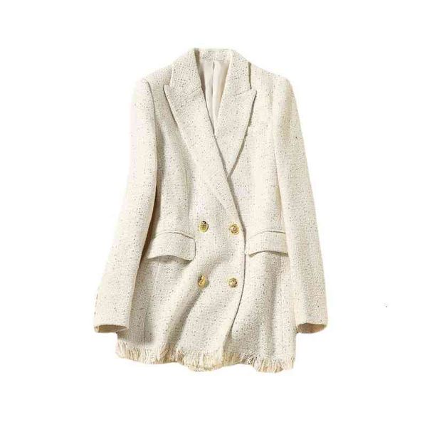 women's wool & blends xiaoxiangfeng double breasted suit collar early autumn women's tassel celebrity solid color long sleeve coat, Black
women's wool & blends xiaoxiangfeng double breasted suit collar early autumn women's tassel celebrity solid color long sleeve coat, Black