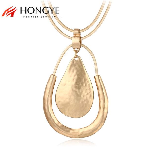 pendant necklaces hongye statement multilayer necklace alloy double water drop oval layer for women men's jewelry, Silver
pendant necklaces hongye statement multilayer necklace alloy double water drop oval layer for women men's jewelry, Silver