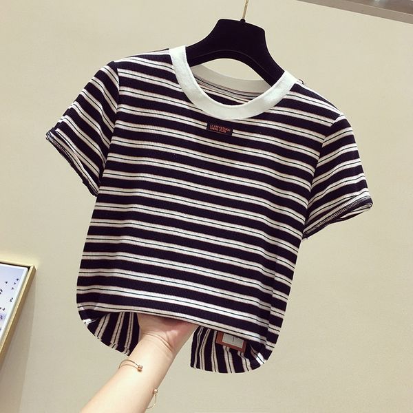 south korea stripe underpants t-shirt underpants contrast t-shirt women's short sleeve 2020 summer new loose crew neck contrast bottom, White
south korea stripe underpants t-shirt underpants contrast t-shirt women's short sleeve 2020 summer new loose crew neck contrast bottom, White