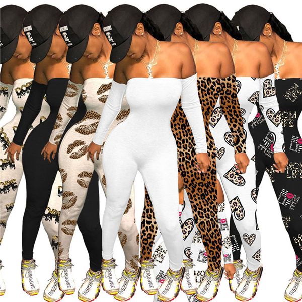 fall winter women off shoulder jumpsuits 2xl fashion bodysuit long sleeve overalls leopard night club leggings casual clothing 4420, Black;white
fall winter women off shoulder jumpsuits 2xl fashion bodysuit long sleeve overalls leopard night club leggings casual clothing 4420, Black;white
