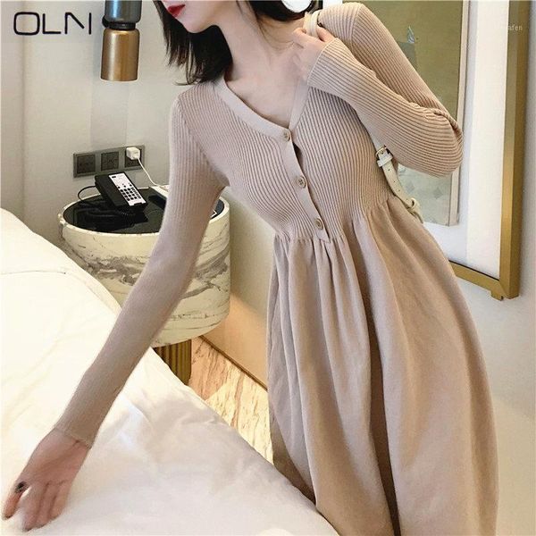 dress korean summer vestidos new arrival oln models 2020 new waist slimming fashion v-neck long knit dress1, Black;gray
dress korean summer vestidos new arrival oln models 2020 new waist slimming fashion v-neck long knit dress1, Black;gray