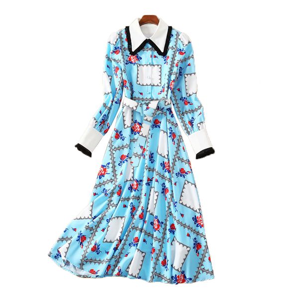 new vintage autumn print long sleeve thin belt adjustment middle temperament length shirt dress women's clothing ktyy, Black;gray
new vintage autumn print long sleeve thin belt adjustment middle temperament length shirt dress women's clothing ktyy, Black;gray