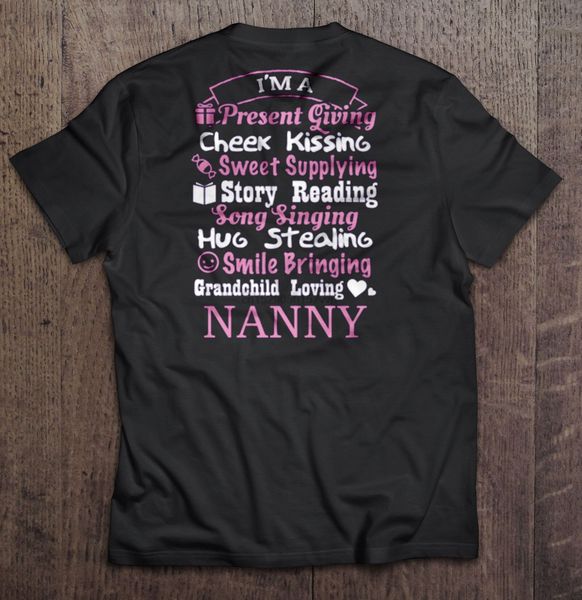 men t shirt i m a present giving cheek kissing sweet supplying randchild loving nanny women t-shirt sport hooded sweatshirt hoodie
men t shirt i m a present giving cheek kissing sweet supplying randchild loving nanny women t-shirt sport hooded sweatshirt hoodie
