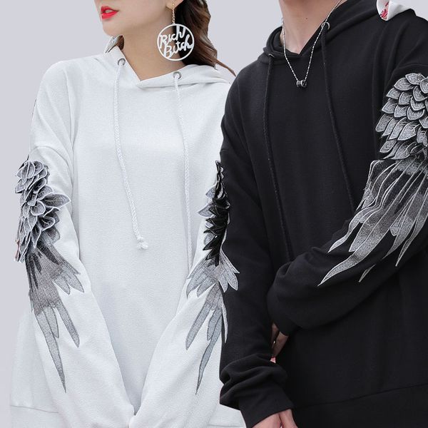 2021 novo coreano-estilo capuz pulver 3d bordado asas de anjo popular marca casal camisa masculina fp2f, Black
2021 novo coreano-estilo capuz pulver 3d bordado asas de anjo popular marca casal camisa masculina fp2f, Black