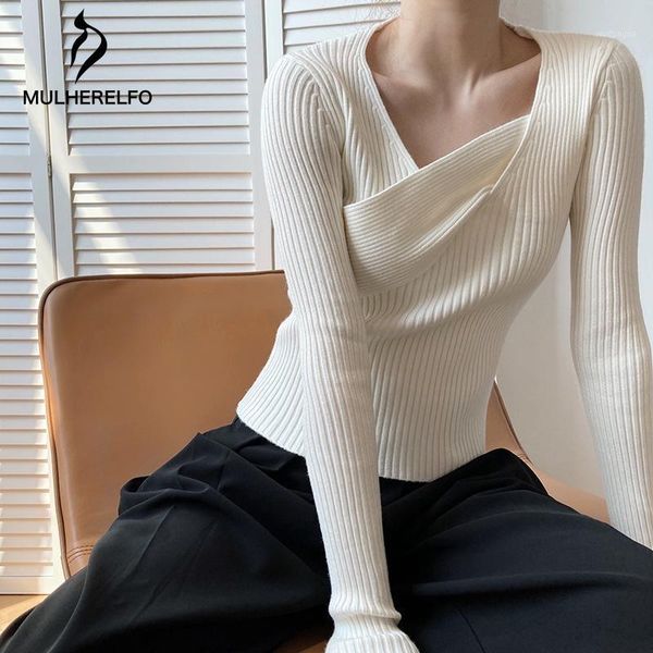 irregular collar knitted ribbed pullover sweater korean long sleeve warm women basic sweaters soft female elastic clothing1, White;black
irregular collar knitted ribbed pullover sweater korean long sleeve warm women basic sweaters soft female elastic clothing1, White;black