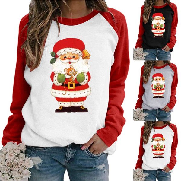 women's blouses & shirts #r40 santa claus print women blouse shirt casual loose ladies christmas printing o neck long sleeve, White
women's blouses & shirts #r40 santa claus print women blouse shirt casual loose ladies christmas printing o neck long sleeve, White