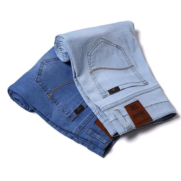 2021 summer new men blue/light jeans business casual stretch slim denim jeans light blue trousers male brand pants plus size
2021 summer new men blue/light jeans business casual stretch slim denim jeans light blue trousers male brand pants plus size