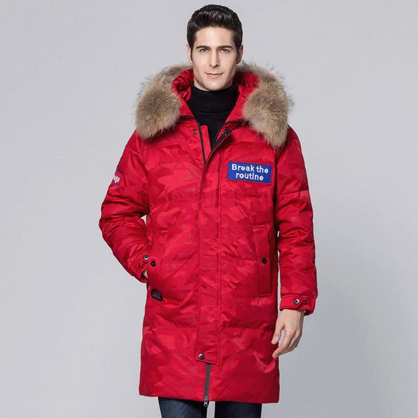 medium length thickened canadian winter warm extremely cold down men's jacket goose, Black
medium length thickened canadian winter warm extremely cold down men's jacket goose, Black