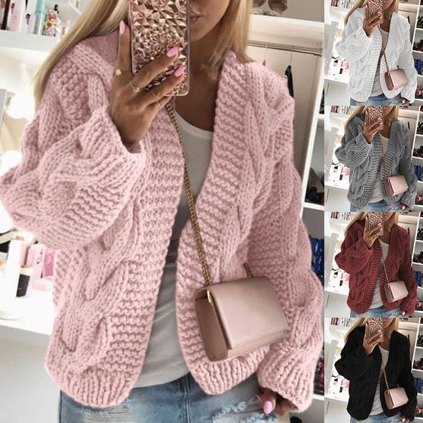 women knit cardigans sweater jacket winter casual pocket cardigan long sleeve sweater loose female sweater coat outwear #40 201019, Black;brown
women knit cardigans sweater jacket winter casual pocket cardigan long sleeve sweater loose female sweater coat outwear #40 201019, Black;brown